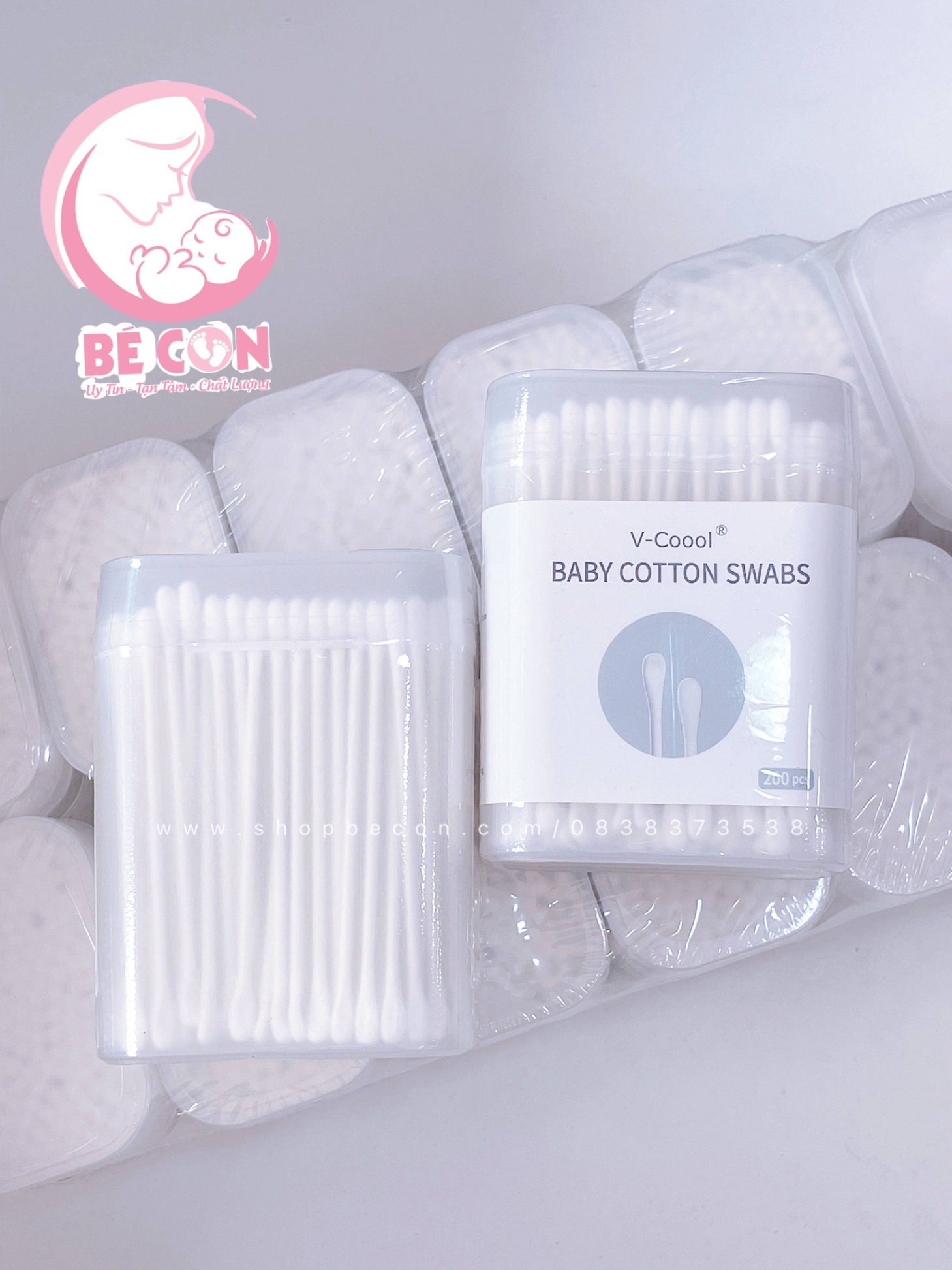 BÁN NGUYÊN LỐC 12 HỘP TĂM BÔNG TRẺ EM V-COOOL