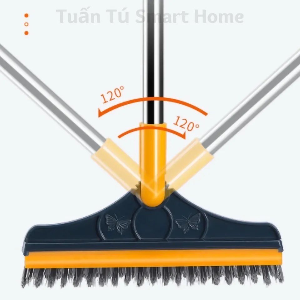 Chổi Cọ Sàn Kèm Gạt Nước 2 in 1 Lắp Ghép