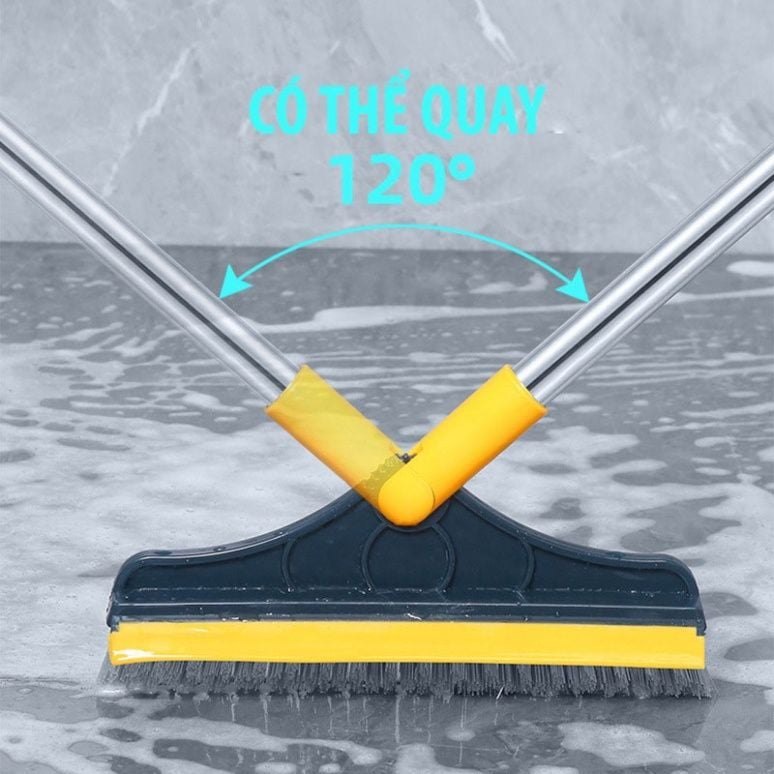 Chổi Cọ Sàn Kèm Gạt Nước 2 in 1 Lắp Ghép