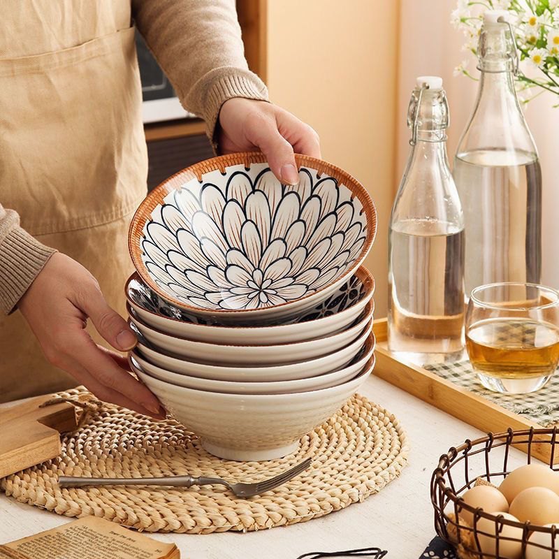 Bát Tô Loa Sứ Trắng Đựng Canh(Tô Mì Ramen)
