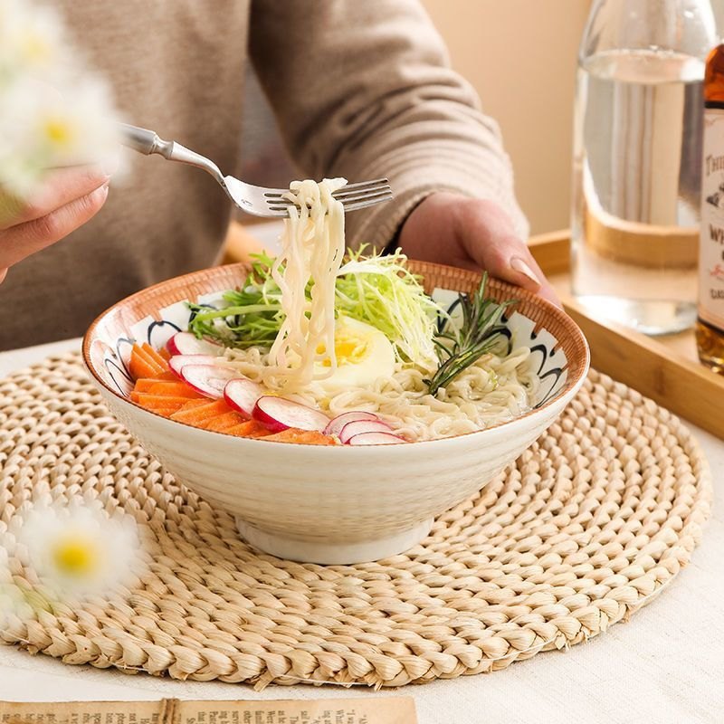 Bát Tô Loa Sứ Trắng Đựng Canh(Tô Mì Ramen)
