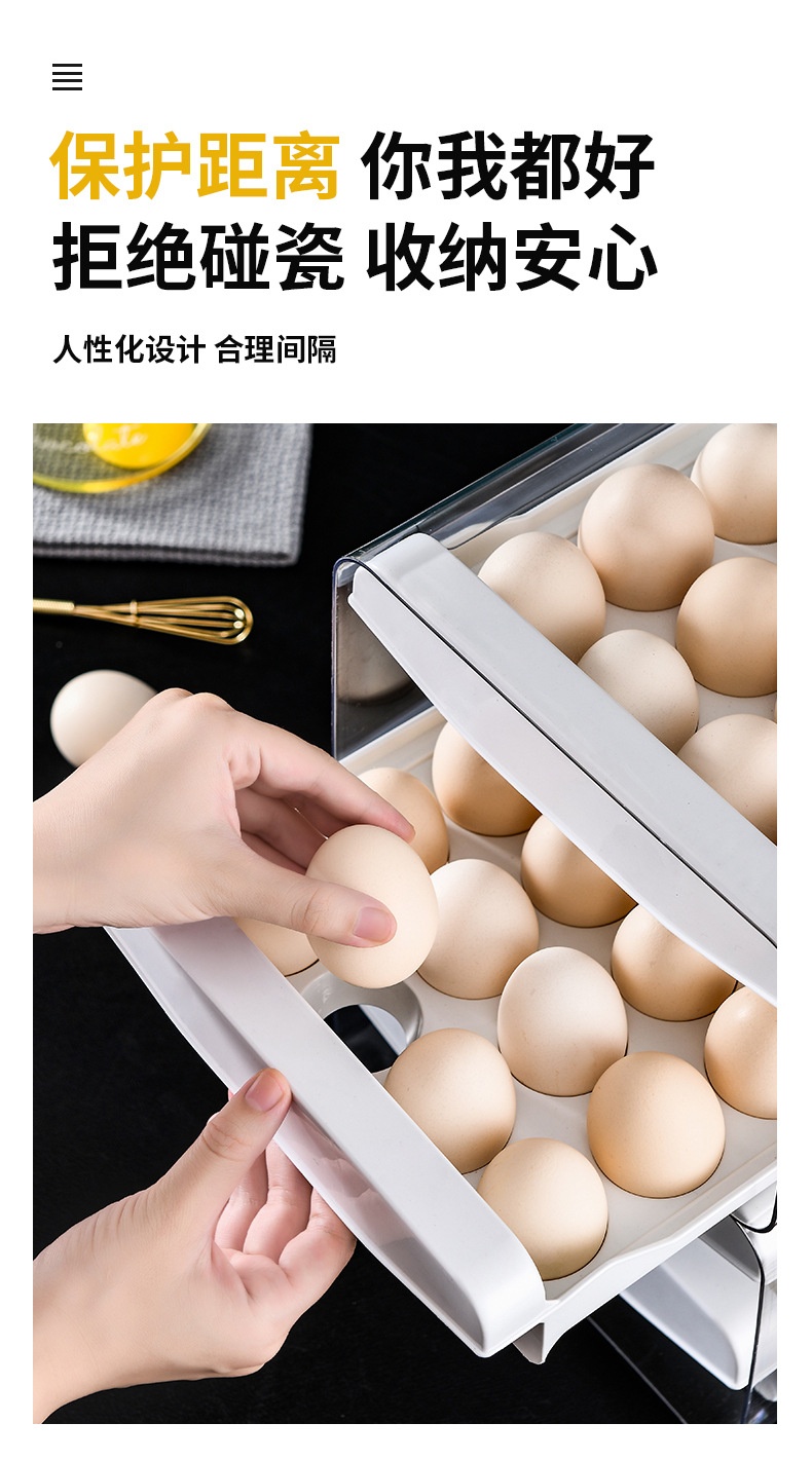 Khay Trứng 2 Tầng Ngăn Kéo KIOTO (KHAY ĐỂ TRỨNG TỦ LẠNH)