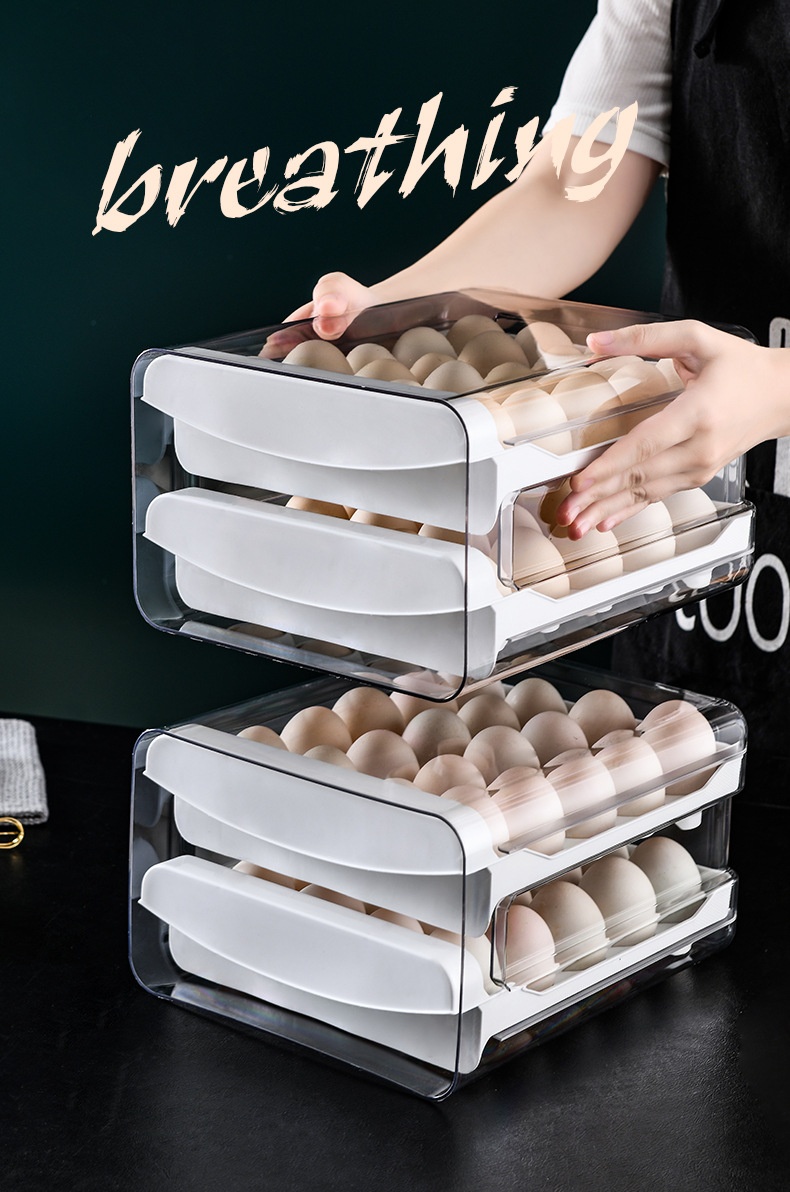 Khay Trứng 2 Tầng Ngăn Kéo KIOTO (KHAY ĐỂ TRỨNG TỦ LẠNH)