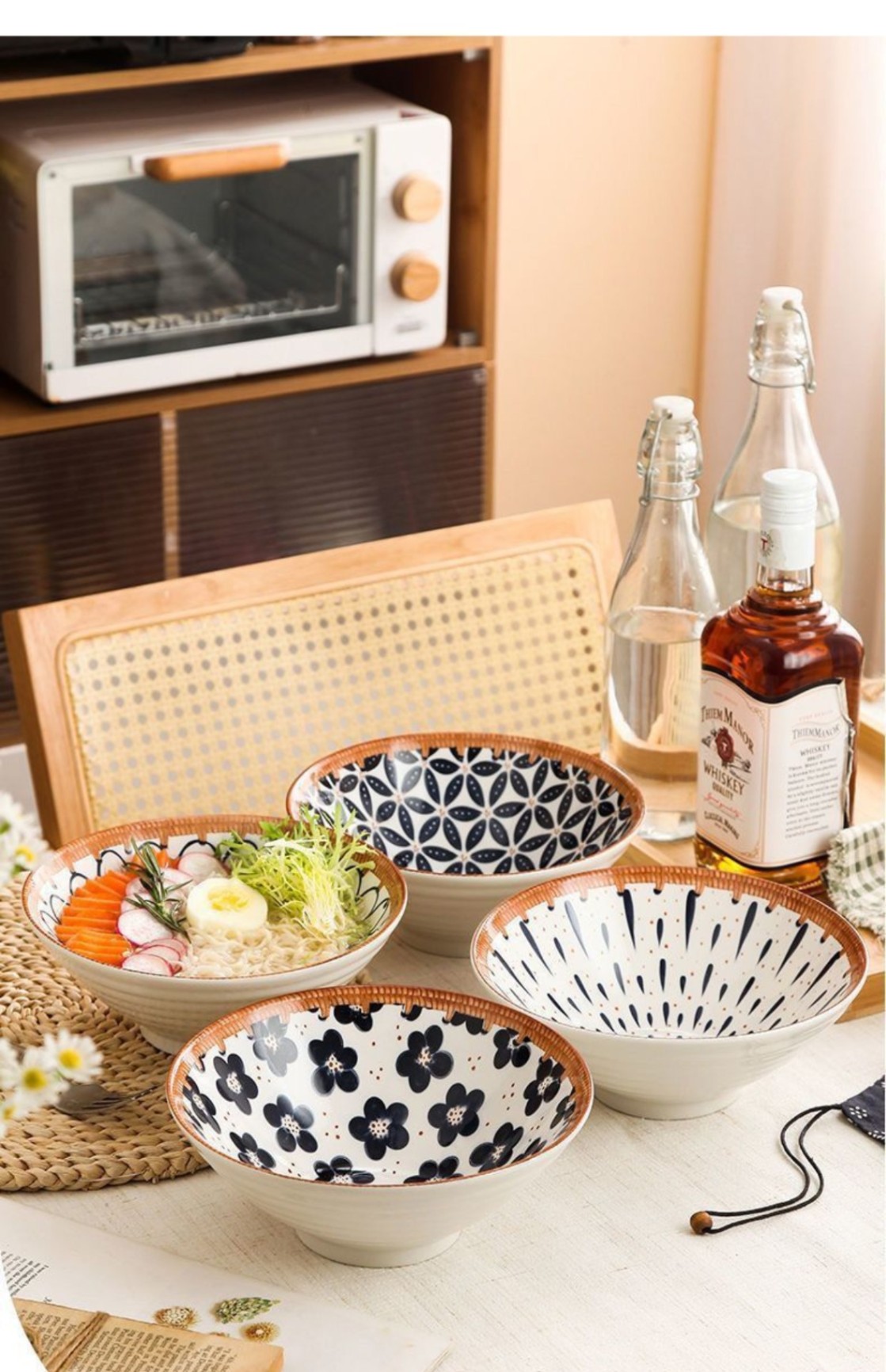 Bát Tô Loa Sứ Trắng Đựng Canh(Tô Mì Ramen)