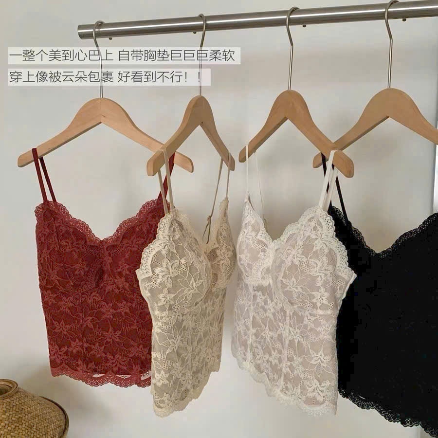 Áo Bra 10161 Ren Vip Freesize (40-60kg) - MÀU Đen