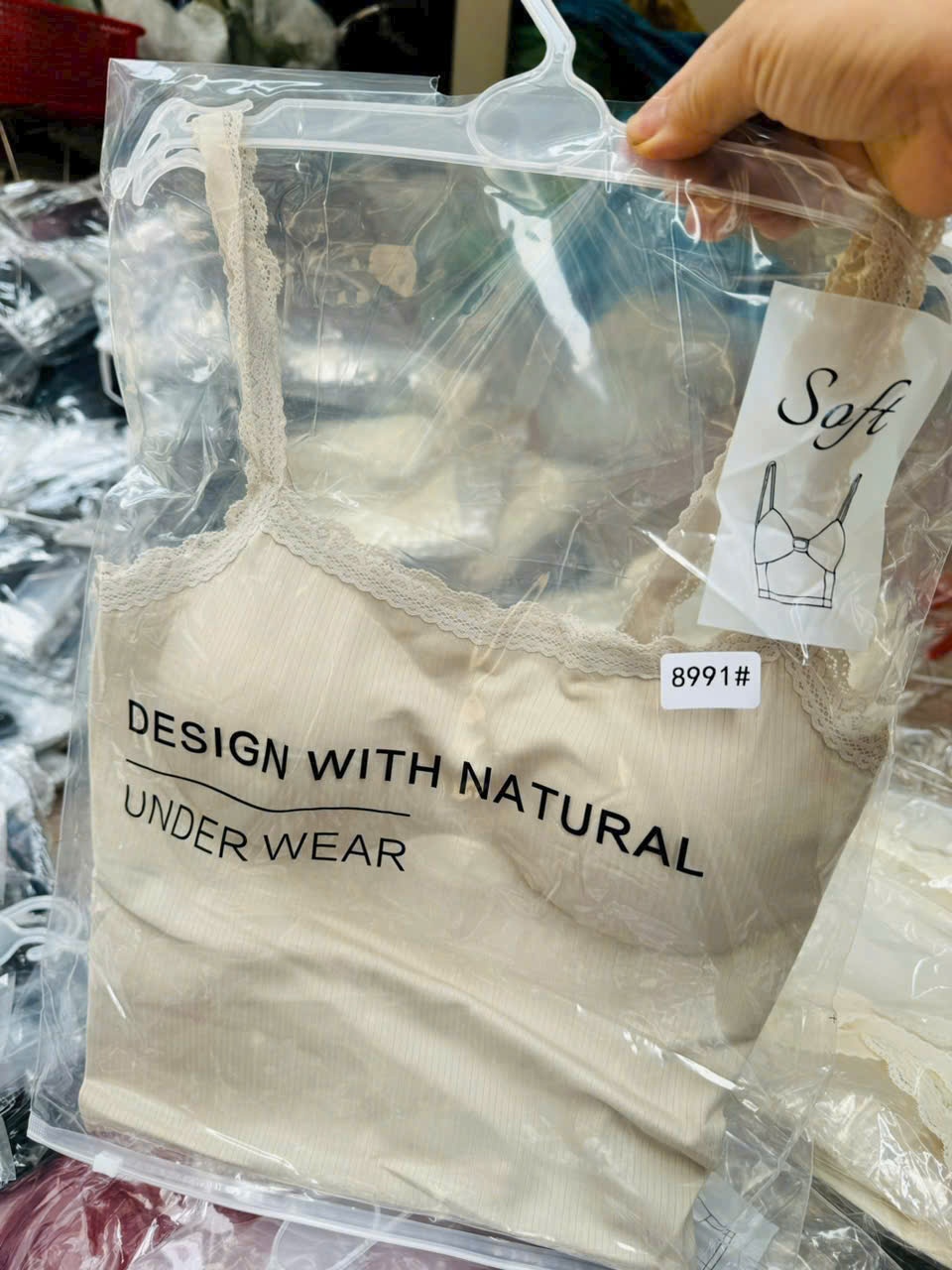 Áo Bra Nữ 8991 Kèm Móc(FREE SIZE <60KG) - MÀU KEM