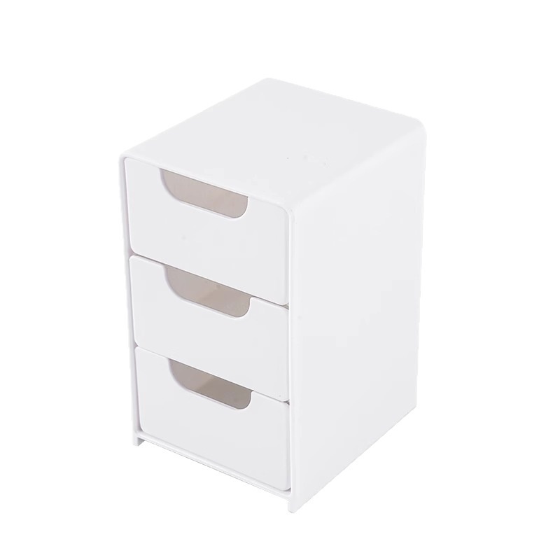 Tủ Mini 3 Tầng Decor Bàn Học(13x9x8cm) - # MÀU HỒNG