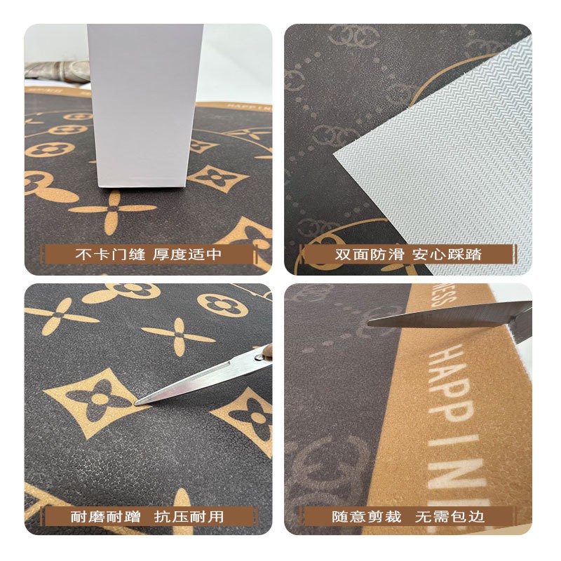Thảm Chân Thương Hiệu Vải Nỉ 60x40 Đế Chống Trượt(Chữ Nhật) - MẪU NGẪU NHIÊN