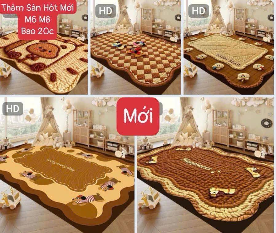 Thảm Bali Trải Sàn 5D 1m8 x 2m - MẪU NGẪU NHIÊN