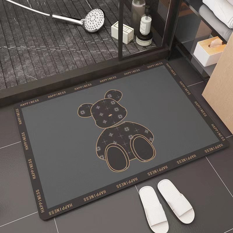 Thảm Chân Thương Hiệu Vải Nỉ 60x40 Đế Chống Trượt(Chữ Nhật) - MẪU NGẪU NHIÊN