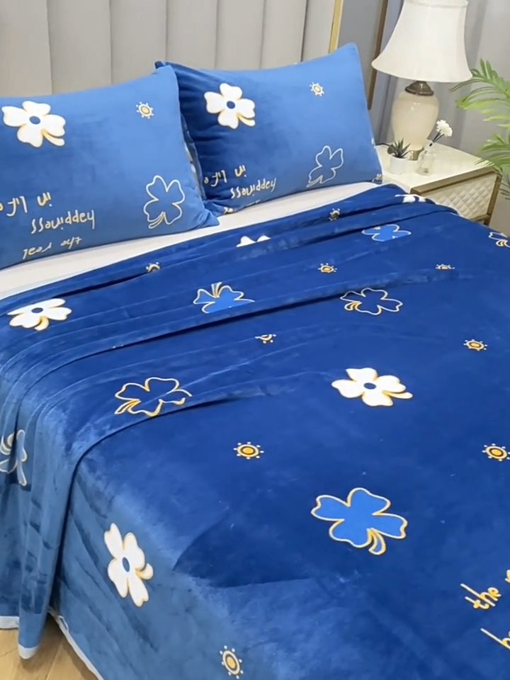 Chăn Tuyết Sữa Mỏng Mịn Nhung Phong Cách Hàn Quốc (KT 2mx2m3)