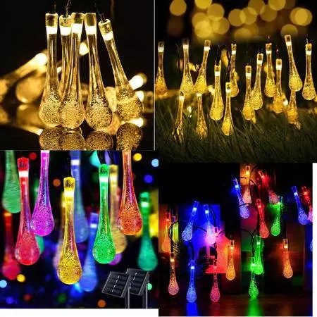 Đèn LED Nháy Giọt Nước Loại 10 Mét Đa Sắc Cắm Điện 220v(Giọt 5cm) - #ĐA SẮC