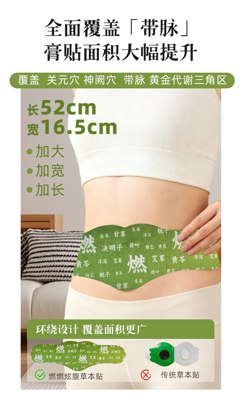 Hộp 5 Miếng Dán Ngải Cứu Tan Mỡ Bụng TRIỆU LỘ TƯ (Có Kèm 5 Viên Cao)