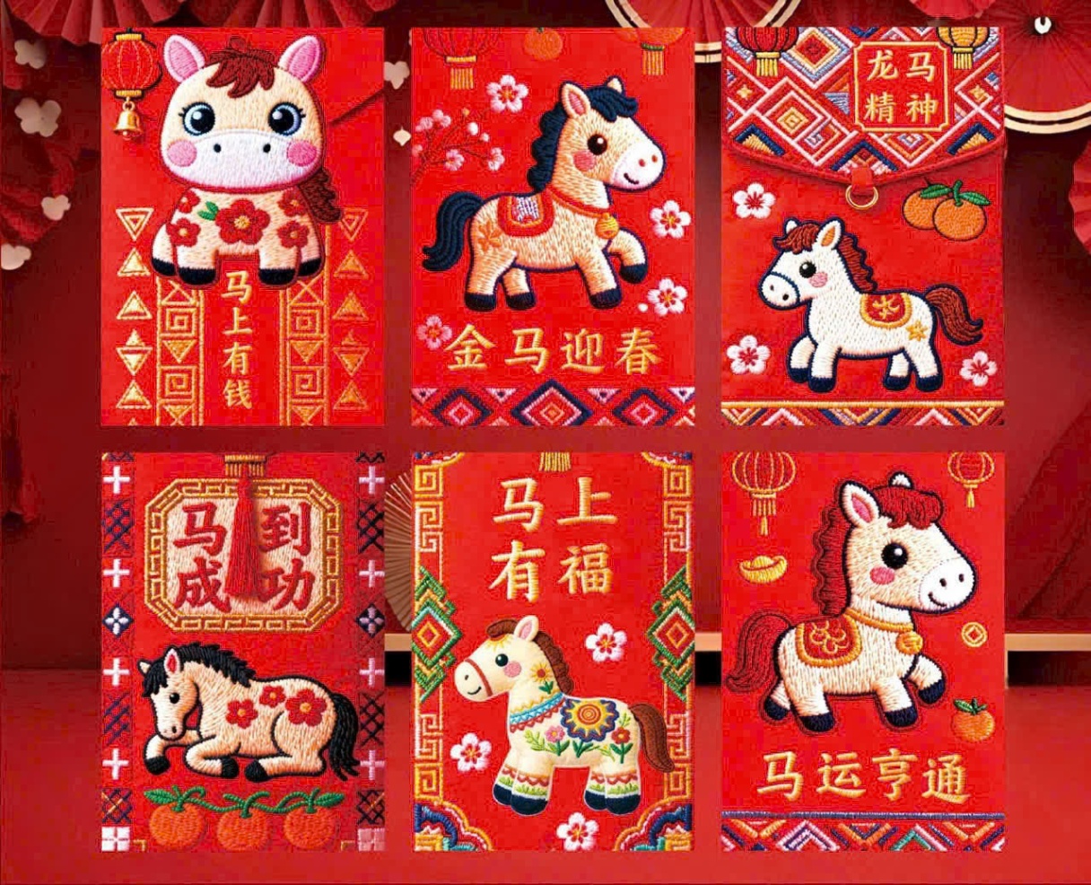 Set 6 Lì Xì Bính Ngọ- Ngựa 2026