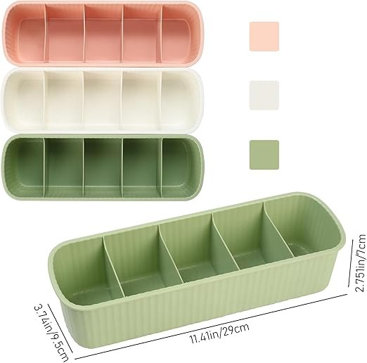 Khay 5 Ngăn Để Tất Đồ Lót Tiện Dụng - Trắng