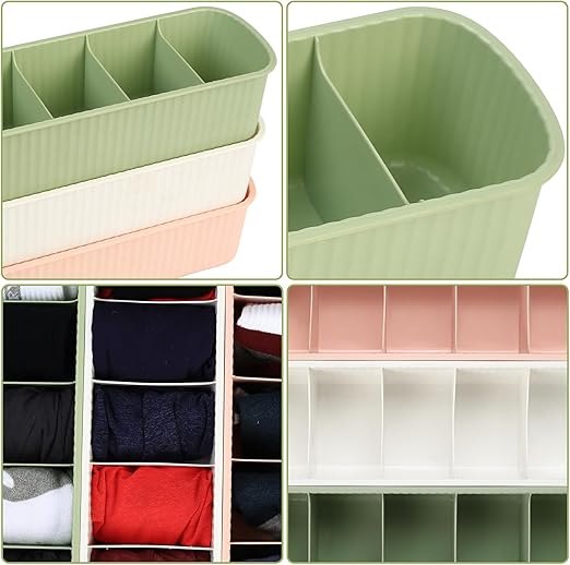 Khay 5 Ngăn Để Tất Đồ Lót Tiện Dụng - Trắng