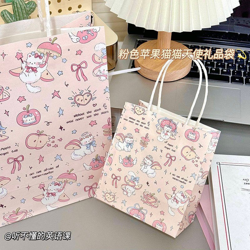 Túi Đựng Quà Mèo Trắng (Loại Nhỏ) 12.5x7.5x14.5cm