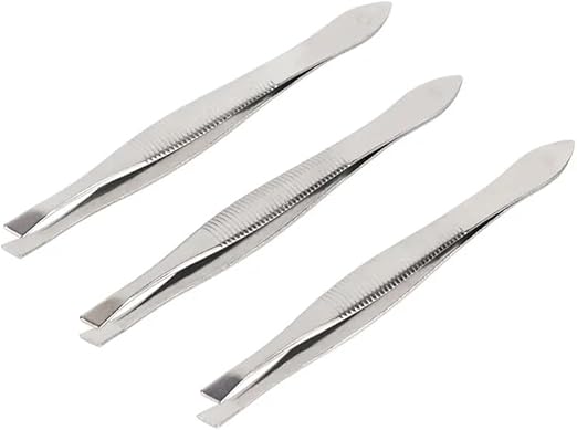 Bán Lẻ 1 Nhíp Trắng Thép Không Rỉ 8,7cm - Đầu Bằng