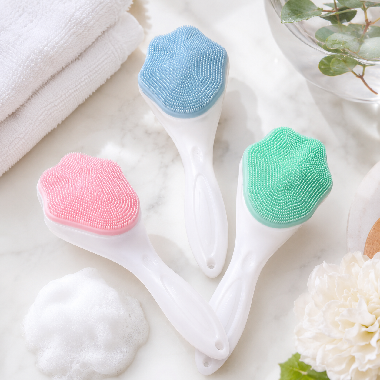 Cọ Rửa Mặt Silicon Hình Chân Mèo CuteCọ Rửa Mặt Silicon Hình Chân Mèo Cute - XANH DƯƠNG