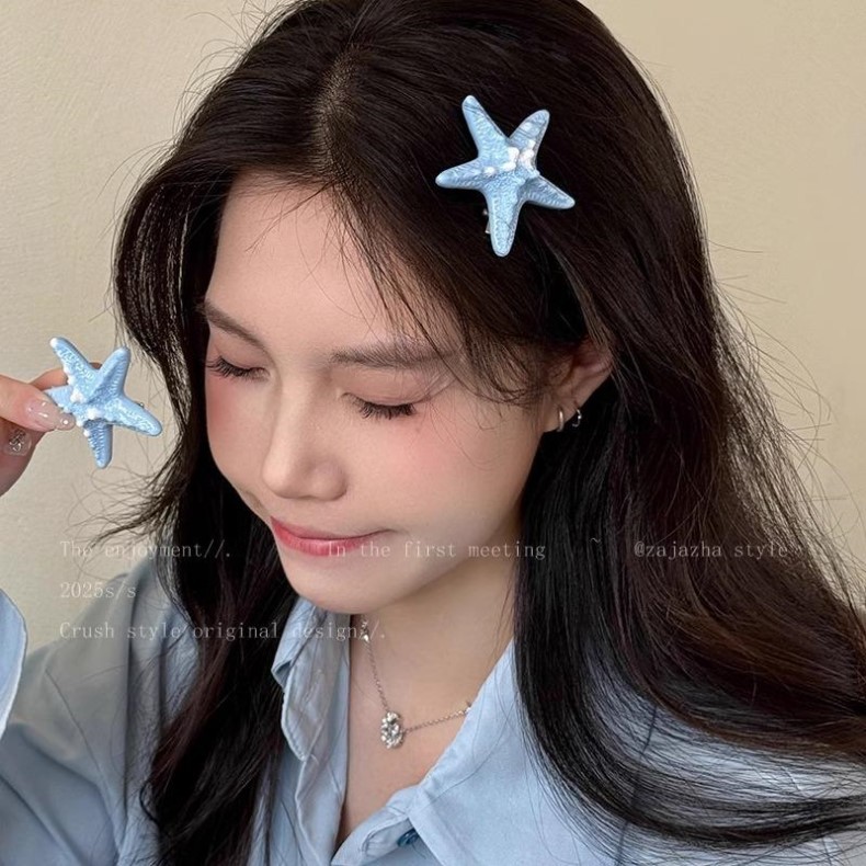 Kẹp Tóc Sao Biển Size Lớn - Sao Biển Màu Hồng