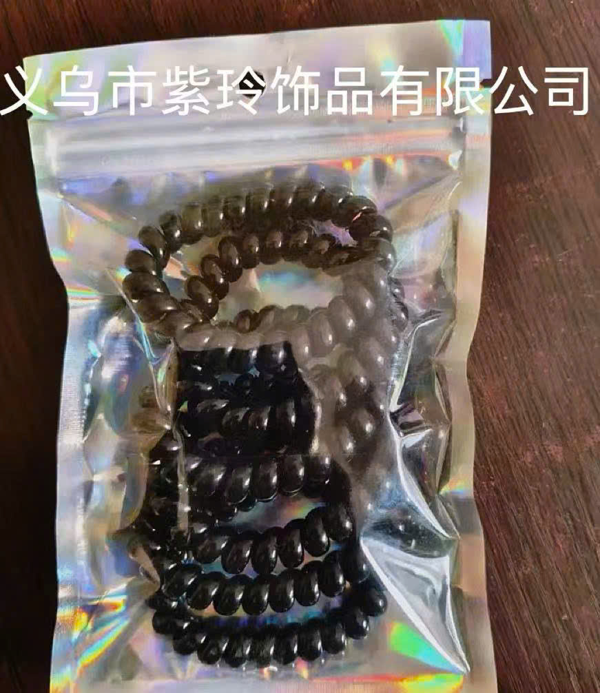 Set 6 Dây Buộc Tóc Lò Xo (Túi Zip) - # FULL ĐEN