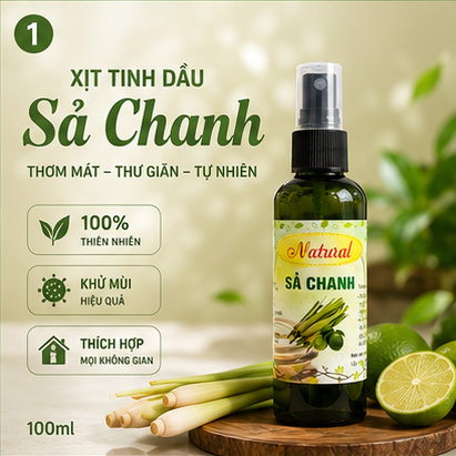 Tinh Dầu Sả Chanh Xịt Phòng