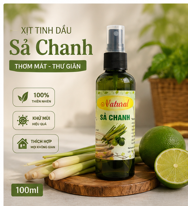 Tinh Dầu Sả Chanh Xịt Phòng