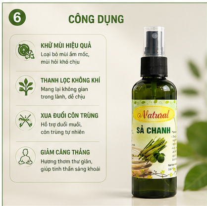 Tinh Dầu Sả Chanh Xịt Phòng