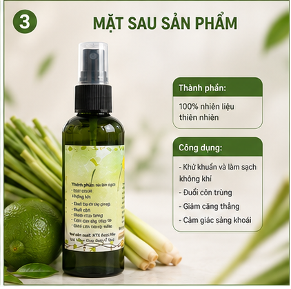 Tinh Dầu Sả Chanh Xịt Phòng