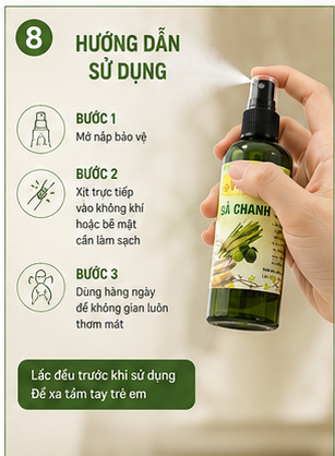 Tinh Dầu Sả Chanh Xịt Phòng