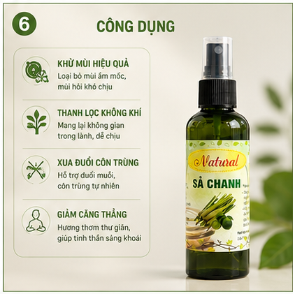 Tinh Dầu Sả Chanh Xịt Phòng