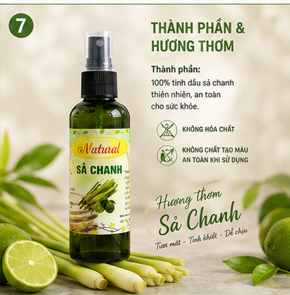 Tinh Dầu Sả Chanh Xịt Phòng