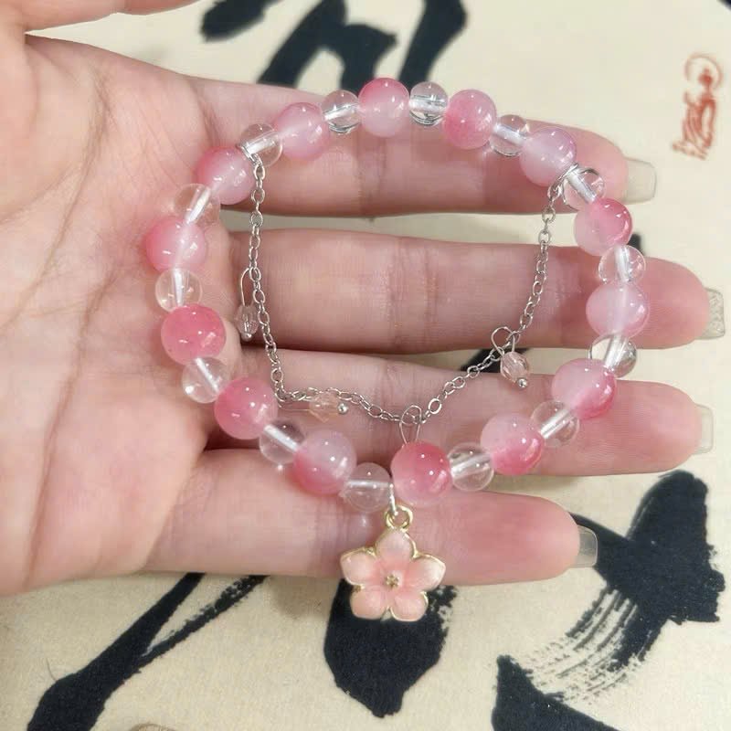 sản phẩm cũ Vòng tay pha lê đá - Hồng hoa không lên đơn vào sản phẩm này