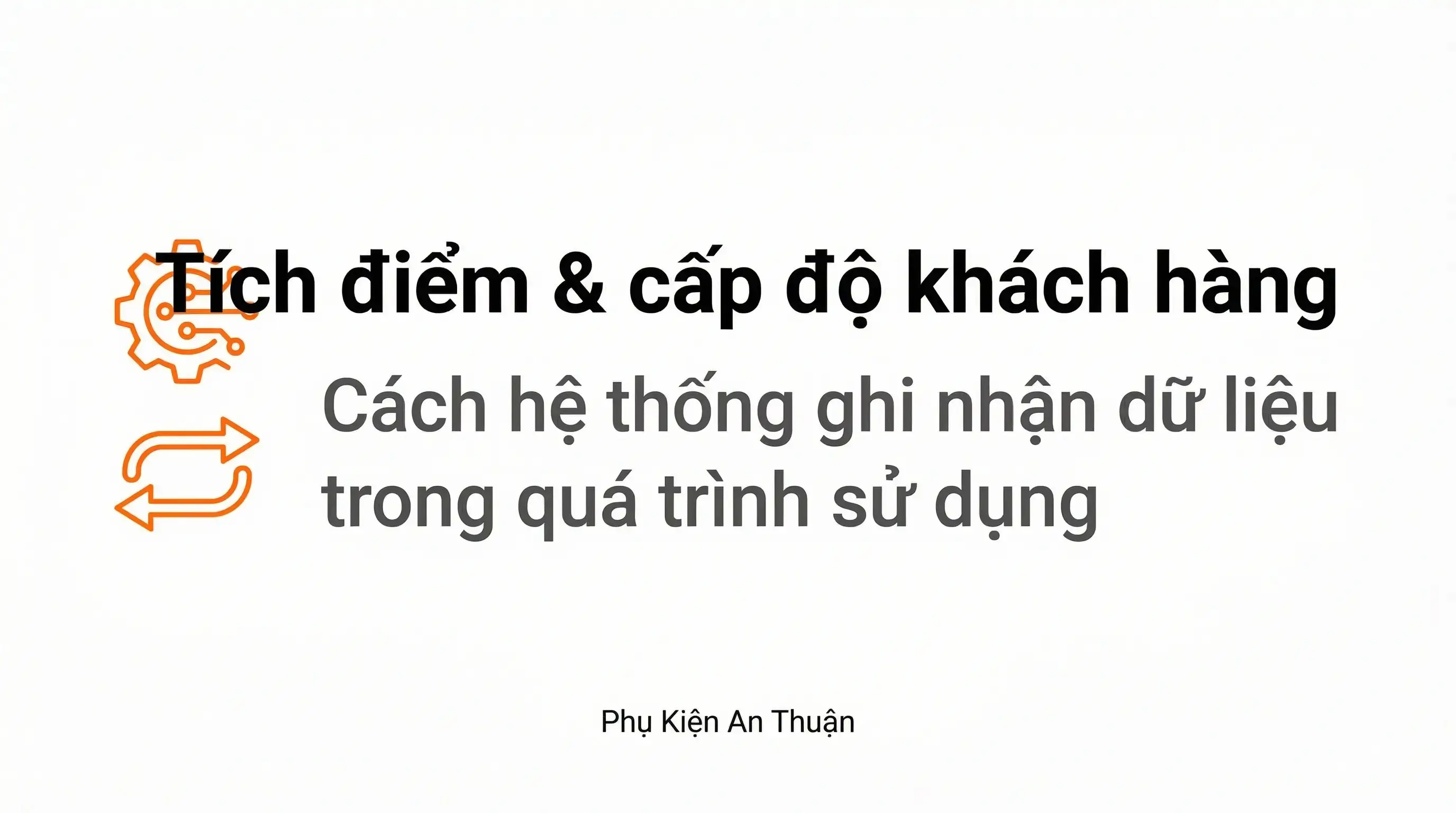 Tích điểm và cấp độ khách hàng trong quá trình sử dụng hệ thống Phụ Kiện An Thuận