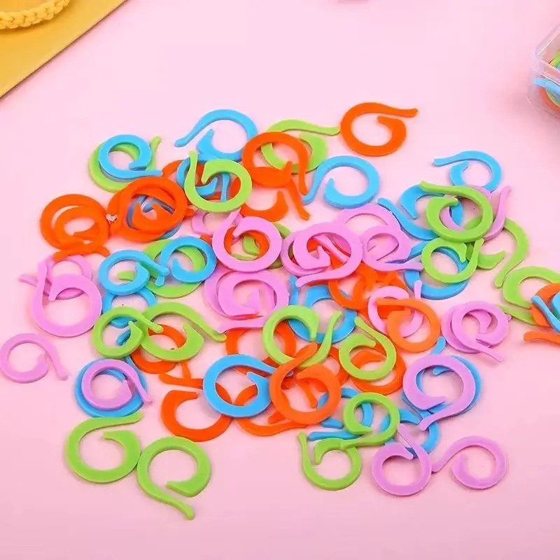 10 Kim Đánh Dấu Len Xoắn Ốc Hình Tròn Bằng Nhựa Nhiều Màu