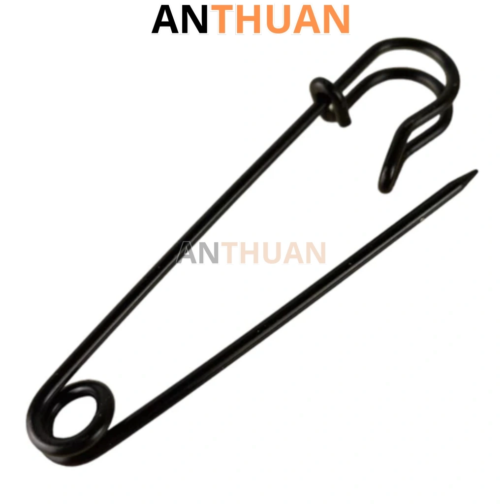 Kim Ghim Băng Bằng Thép Không Gỉ Dài 70mm Màu Bạc, Vàng, Đen, Kim Tây, Ghim Cài Áo Lớn DIY