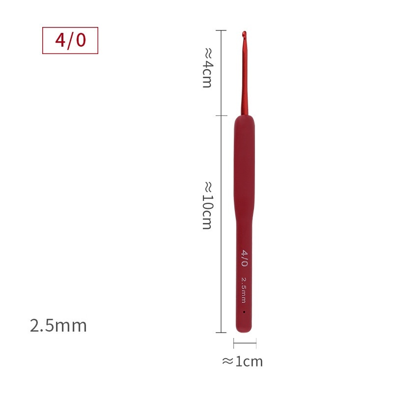 Kim Móc Len Cán Dẻo Màu Đỏ 2.0mm-6.0mm