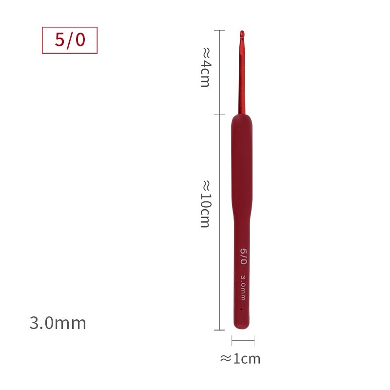 Kim Móc Len Cán Dẻo Màu Đỏ 2.0mm-6.0mm