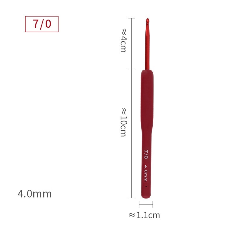 Kim Móc Len Cán Dẻo Màu Đỏ 2.0mm-6.0mm