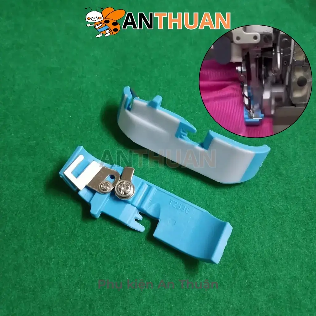 Đế Chân Vịt Nhựa Vắt Sổ 4 Chỉ Màu Xanh Da Trời Có Khe May Vai Con