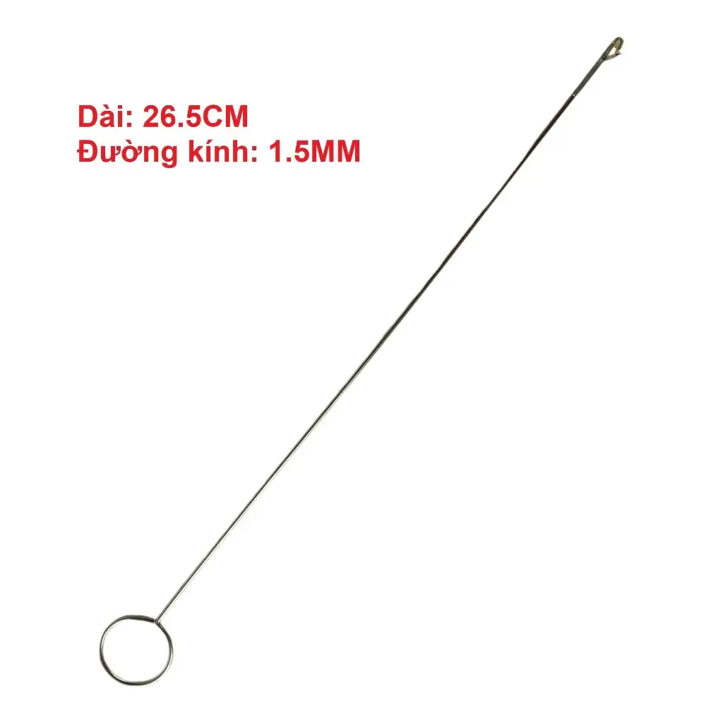Cây lộn vải bằng thép dài 26.5cm/17.5cm đường kính 1.5mm dùng cho Cữ may dây viền, lộn dây vải