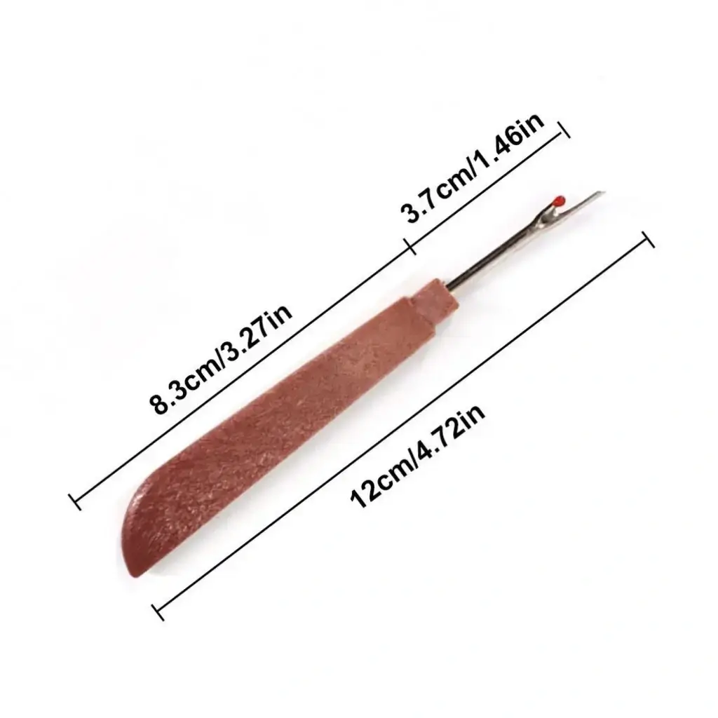 Cây tháo chỉ rạch khuy Clover dài 12.7cm cán có cạnh vuông màu nâu xẫm