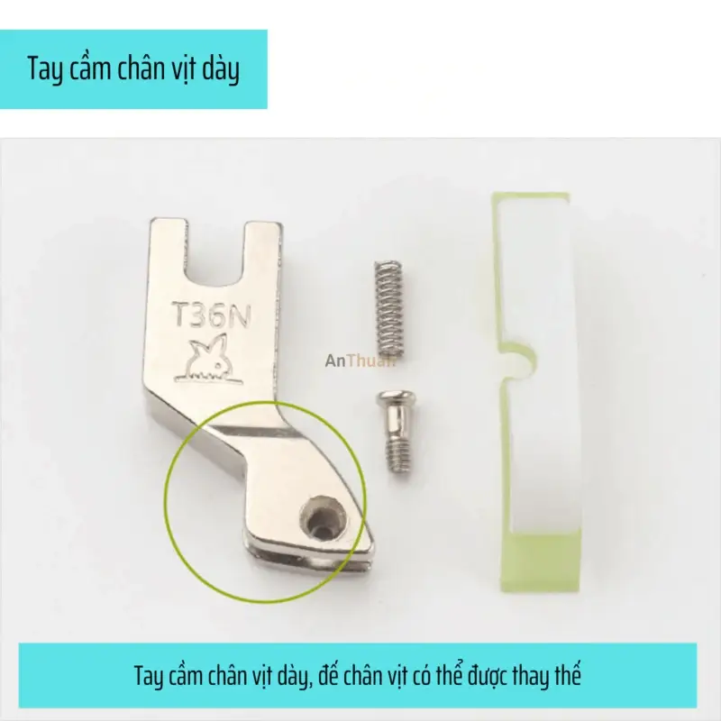 Chân vịt 1 giò nhựa T36N T36LN may dây kéo, may chi tiết máy may 1 kim công nghiệp