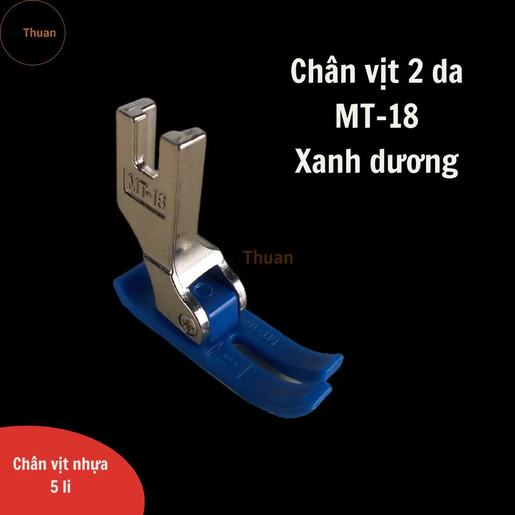 Chân vịt nhựa 2 da 5 ly MT-18 dày 0.8mm máy may 1 kim công nghiệp