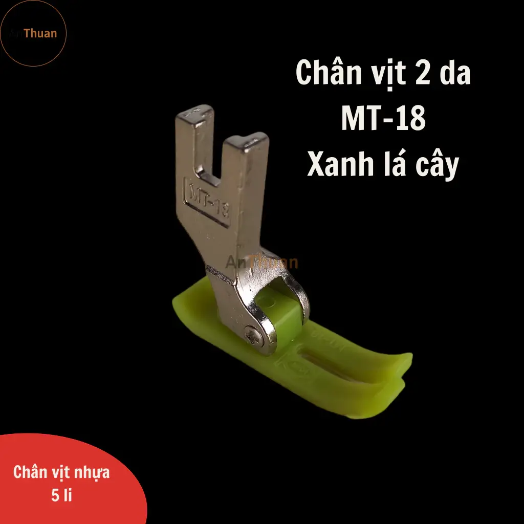 Chân vịt nhựa 2 da 5 ly MT-18 dày 0.8mm máy may 1 kim công nghiệp