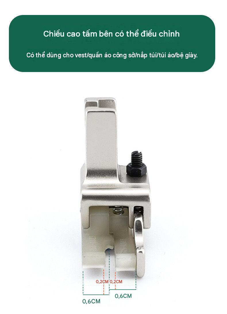Bộ Chân Vịt Vừa Mí Vừa Diễu 2 Trong 1 ZZ T211-14 (Đế Nhựa Teflon Cao Cấp)