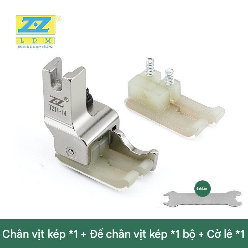 Bộ Chân Vịt Vừa Mí Vừa Diễu 2 Trong 1 ZZ T211-14 (Đế Nhựa Teflon Cao Cấp)