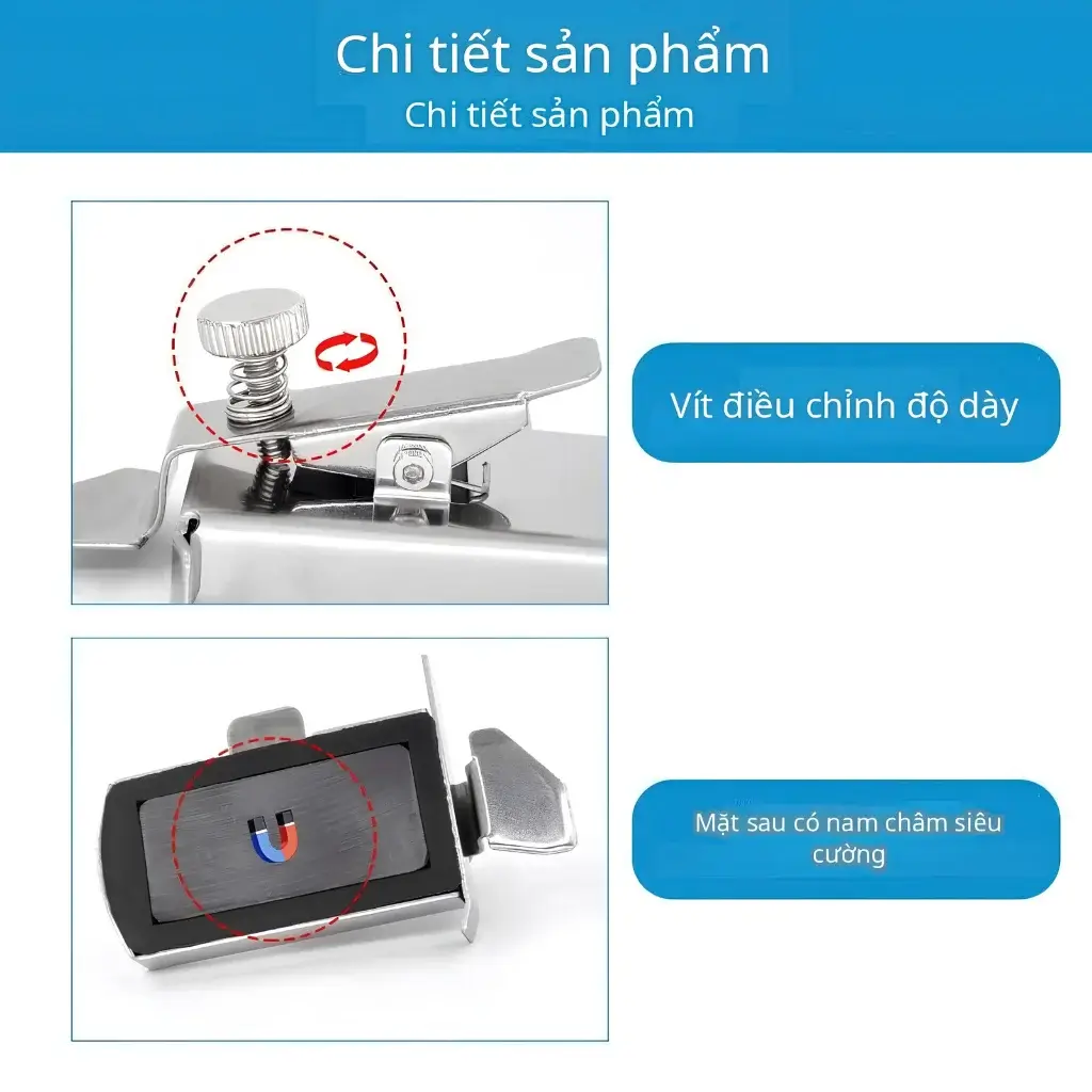 Cữ nam châm lùn điều chỉnh độ cao cho máy may công nghiệp