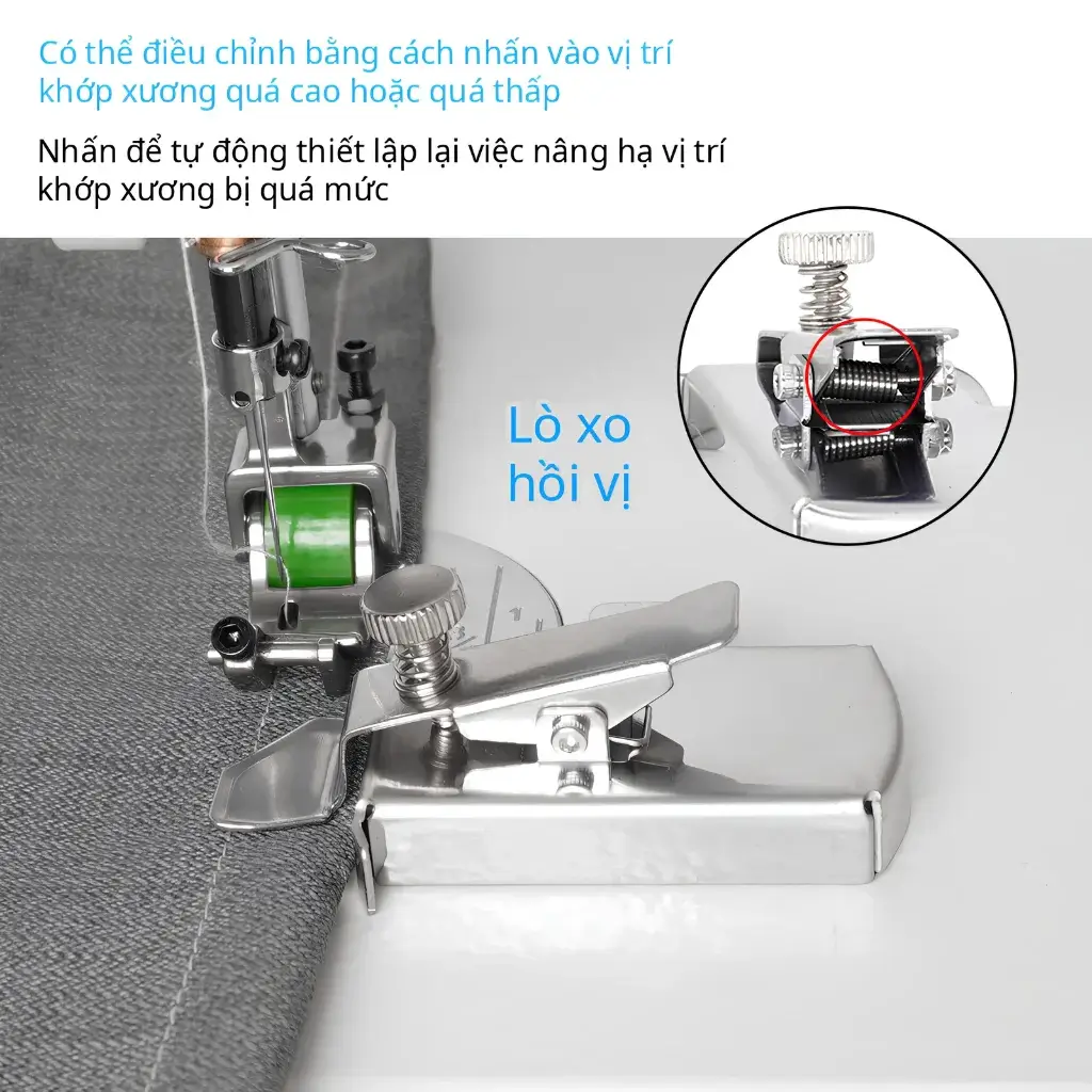 Cữ nam châm lùn điều chỉnh độ cao cho máy may công nghiệp