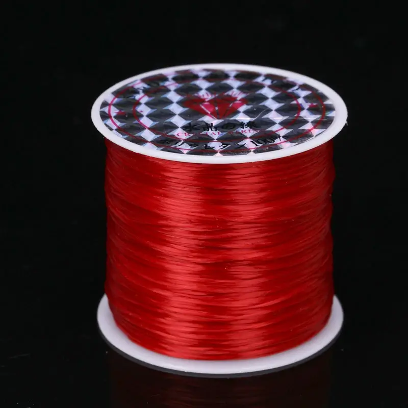 Cuộn Dây Cước Thun Lụa Co Giãn Nhiều Màu Xỏ Chuỗi Hạt 0.6MM*60M
